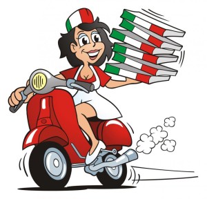 tRASPORTO pIZZE rAGAZZA